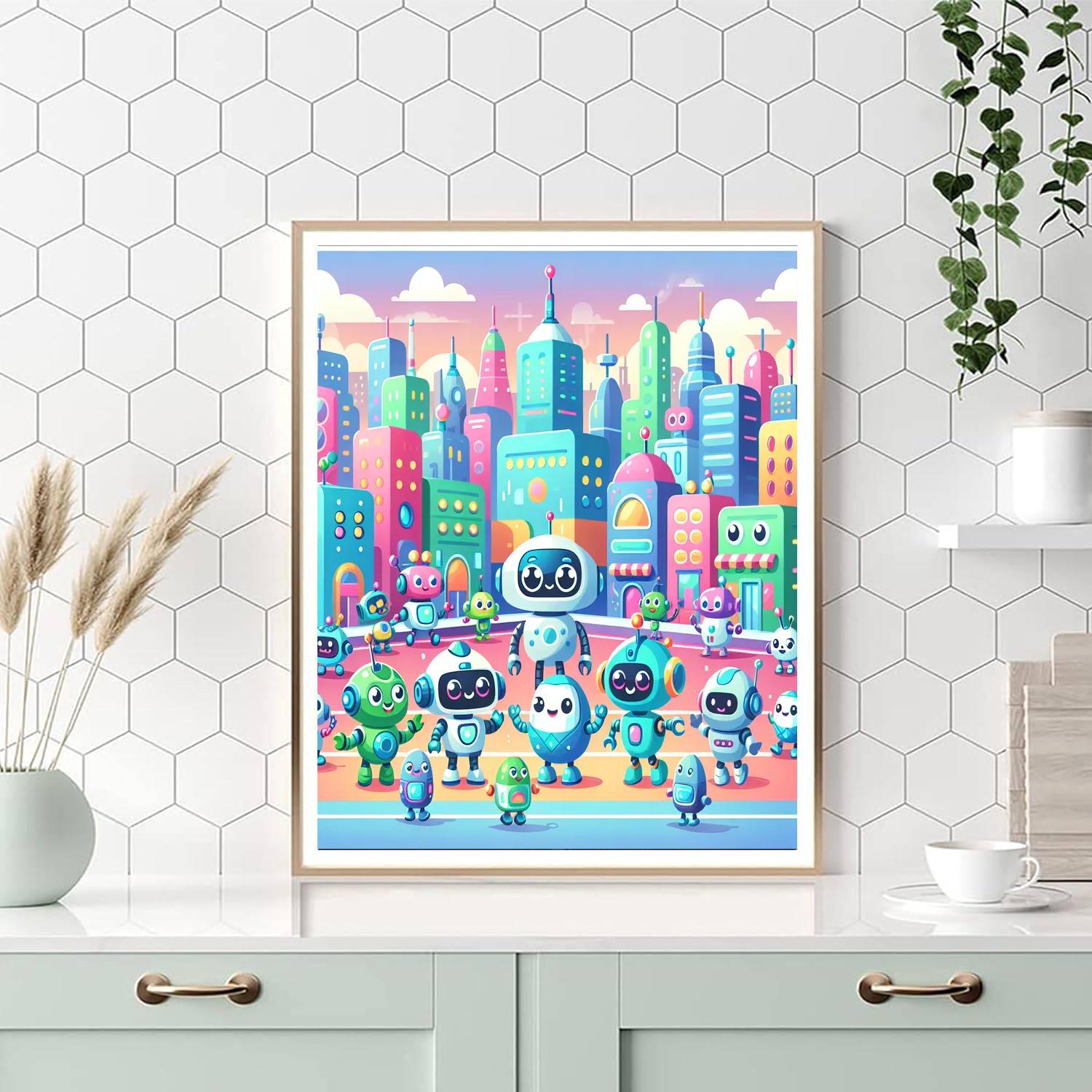 Creative Robot Adventure Number Painting