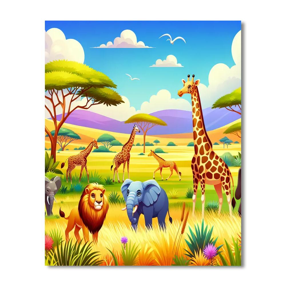 Wildlife Animal Kingdom Painting Number Kit