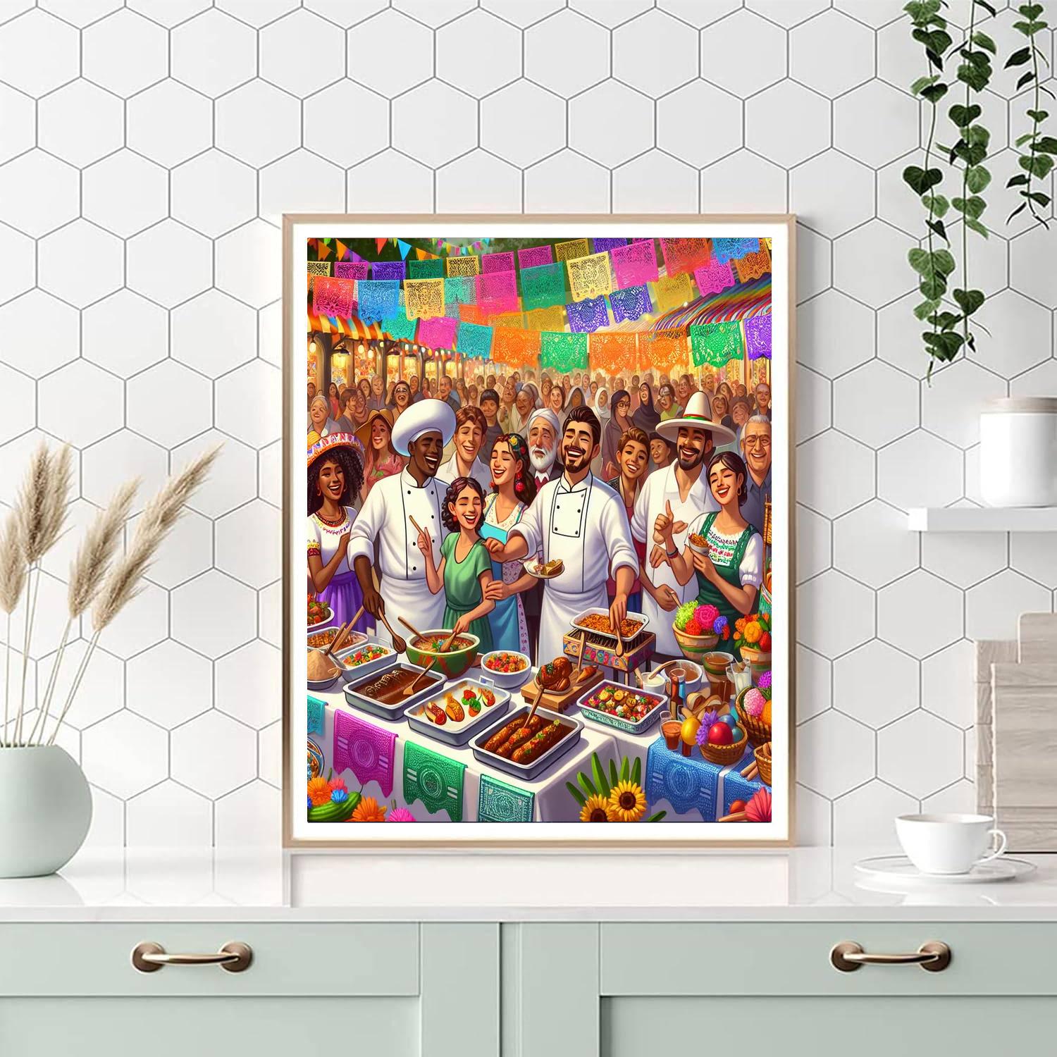 Pahuatl Festival - Mexico Painting Number Kit