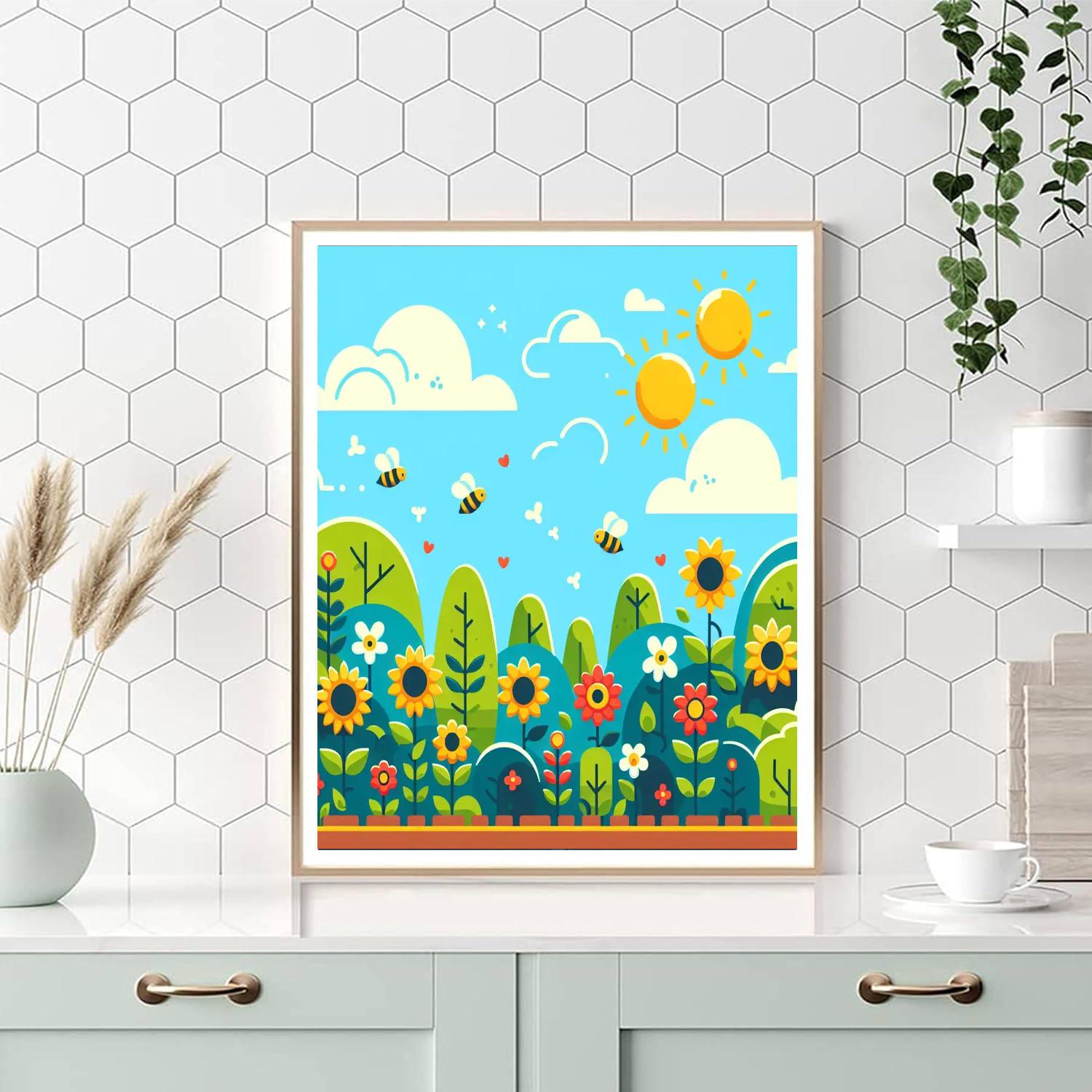 Sunflower Smile Number Painting