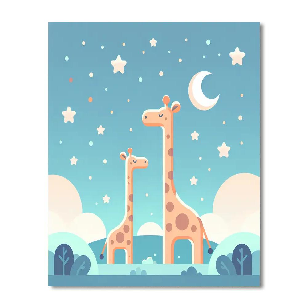 Stargazing Giraffes Painting By Numbers Kit