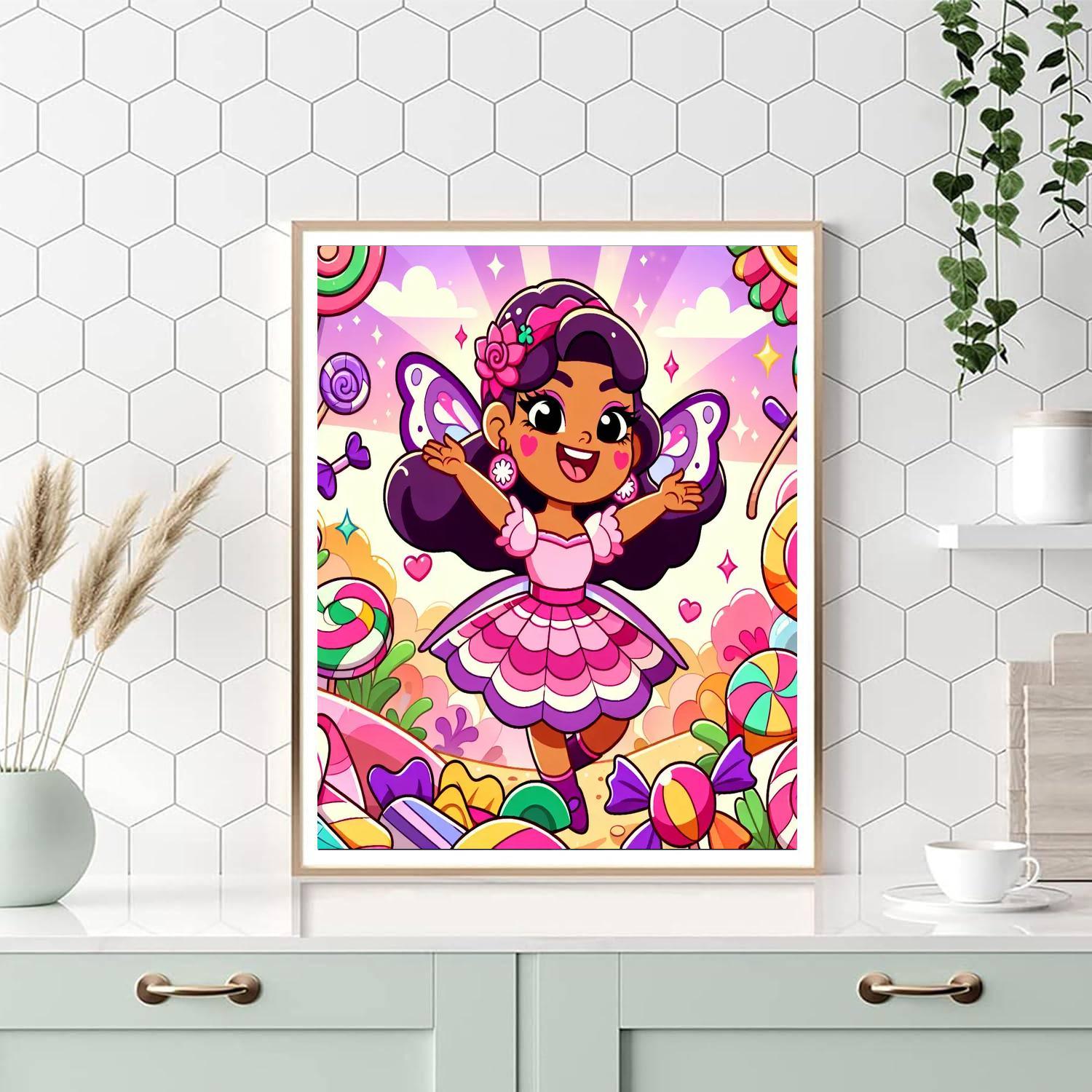 Joyful Candy Land Fairy DIY Paint By Numbers