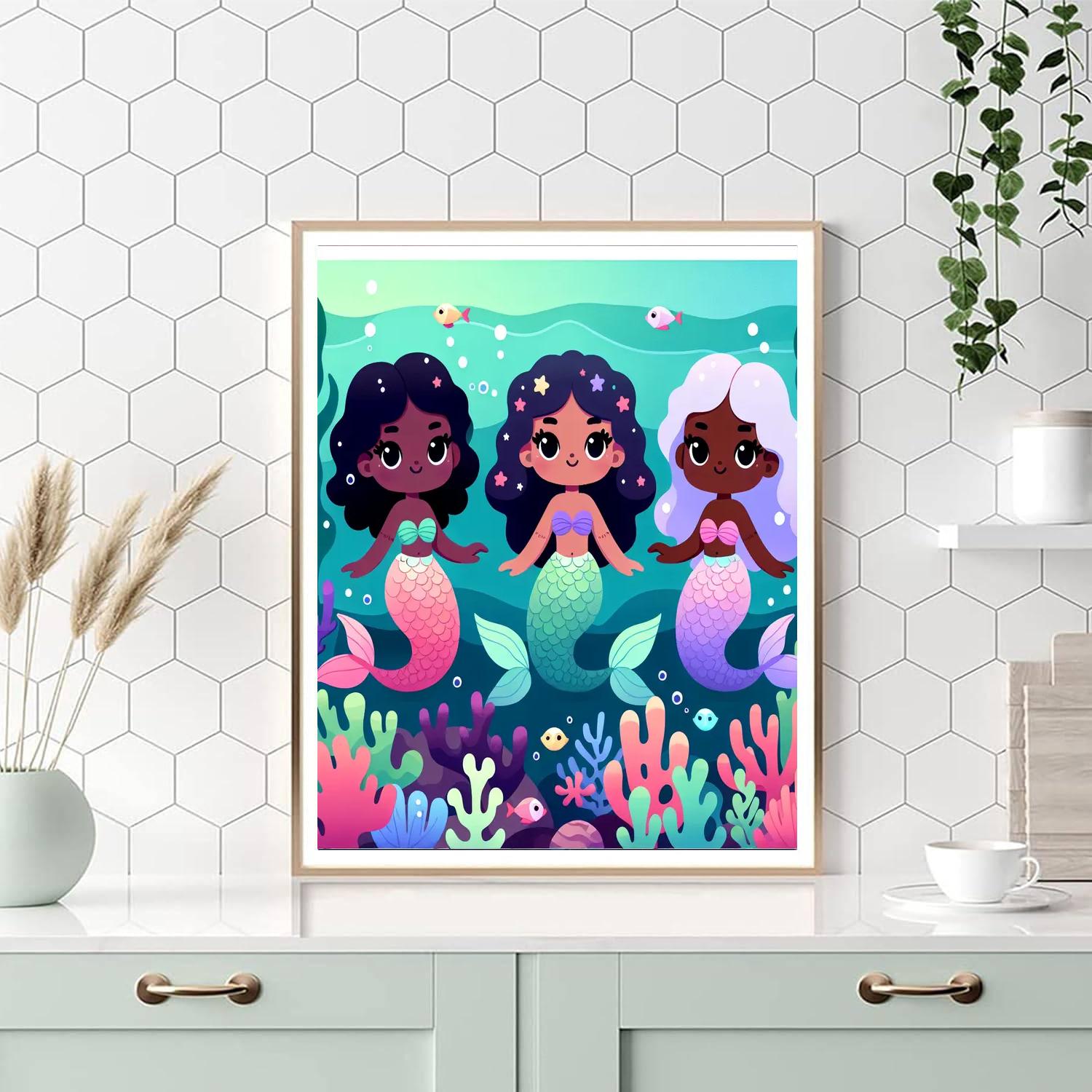 Mythical Mermaid Meet-up Paint By Numbers Art
