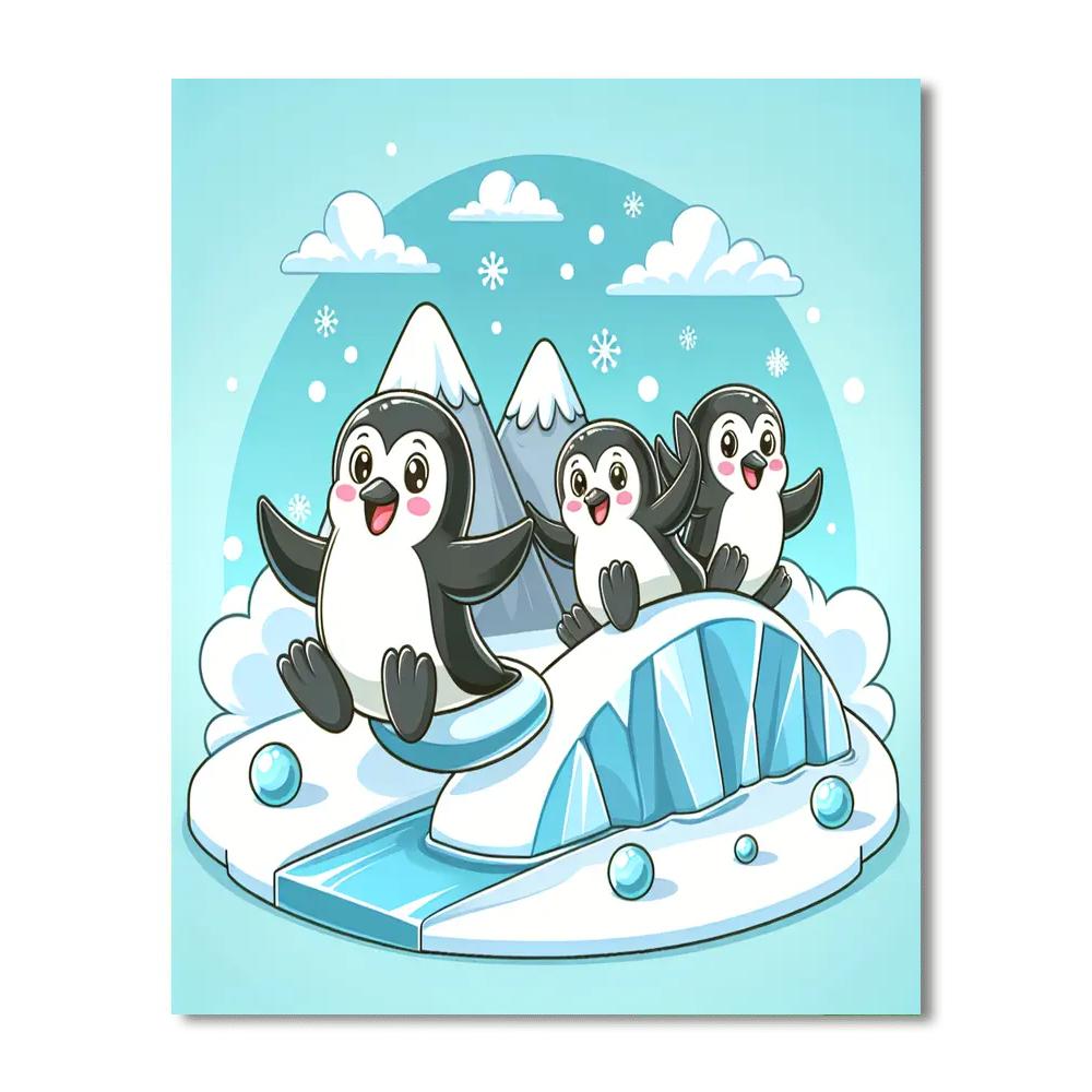 Chilly Penguins Numbered Painting Kits