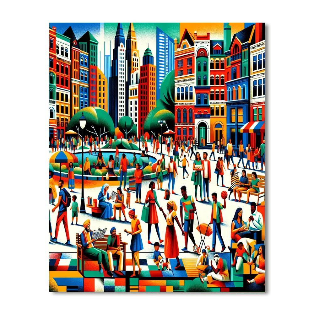 Colorful Urban Dreams Paint By Number