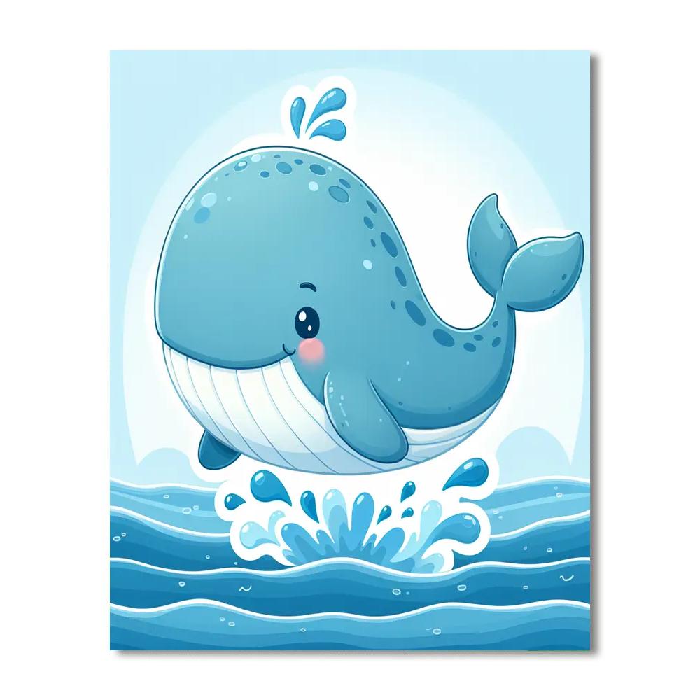 Majestic Whale Voyage Number Painting