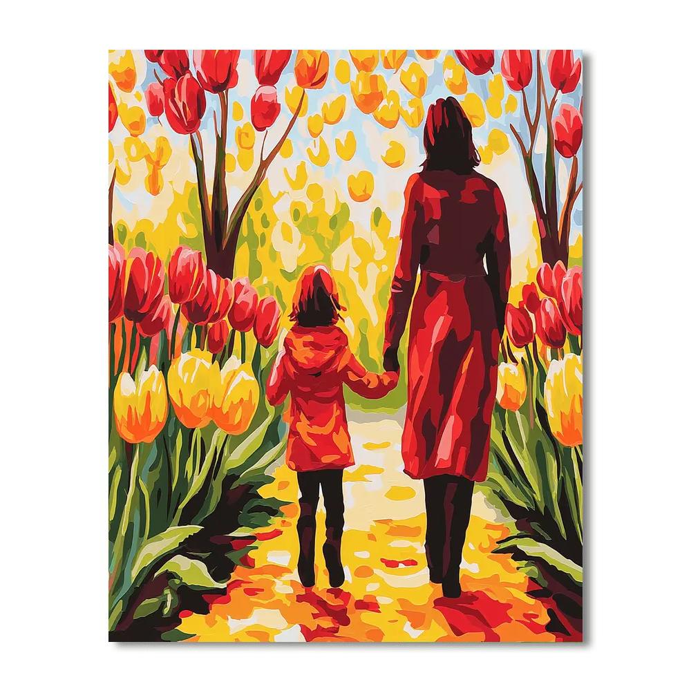 Blossoming Love Portrait Number Painting