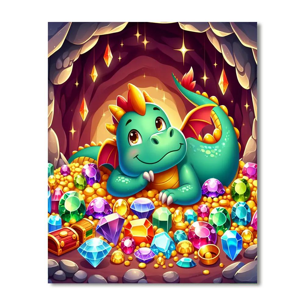 The Magical Dragon's Lair DIY Paint By Numbers