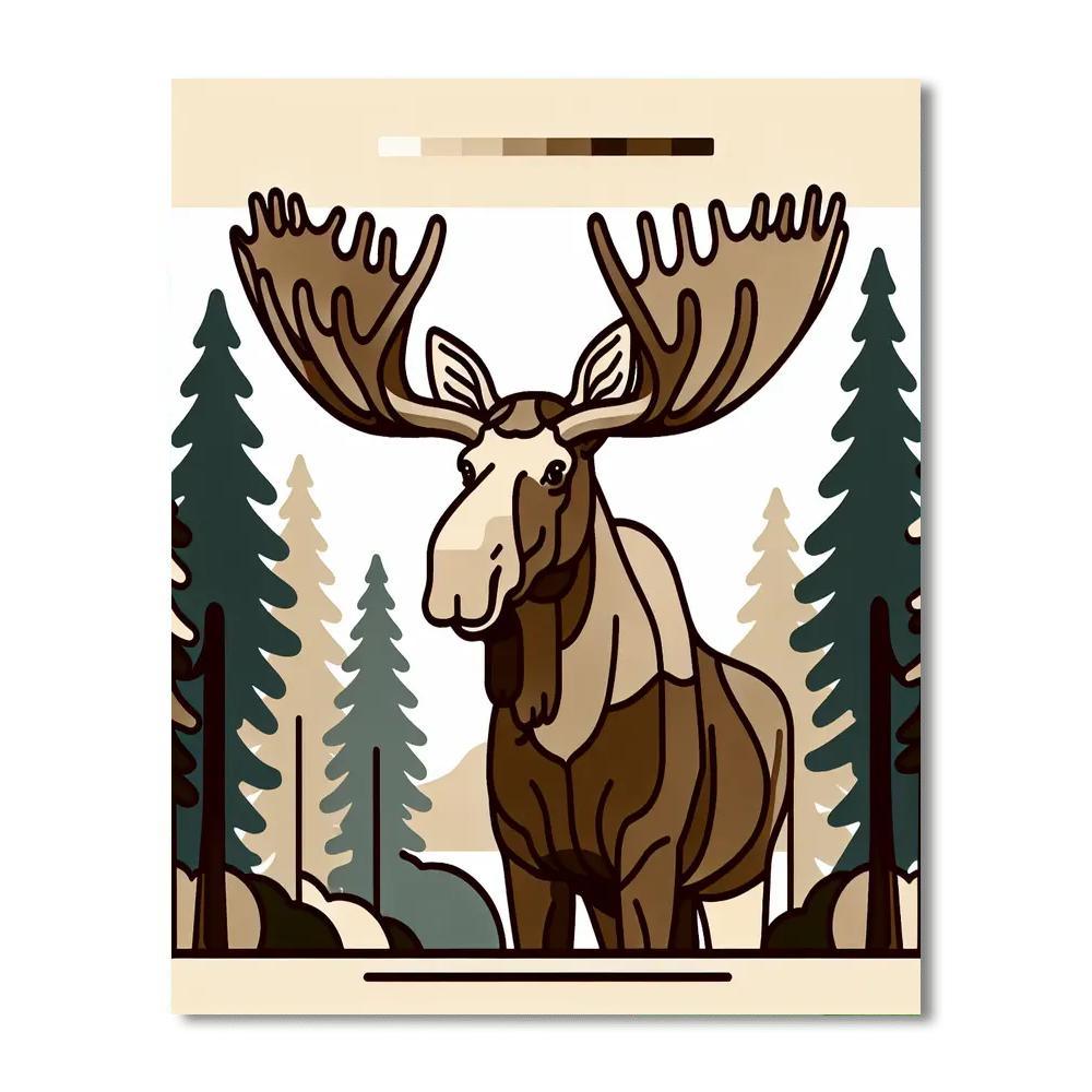 Marvelous Moose Numbered Painting Kits