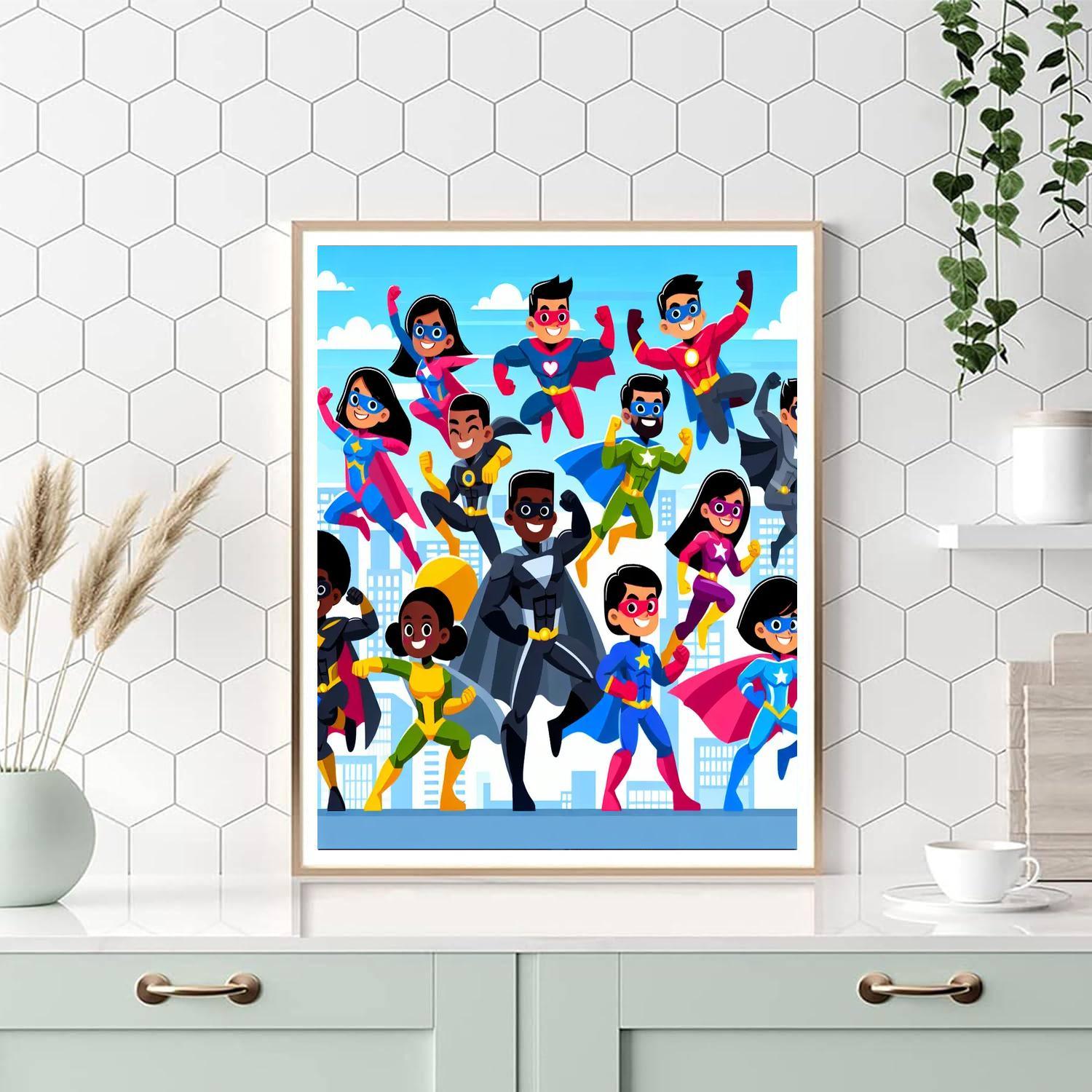 Adventure With Superheroes Paint By Color