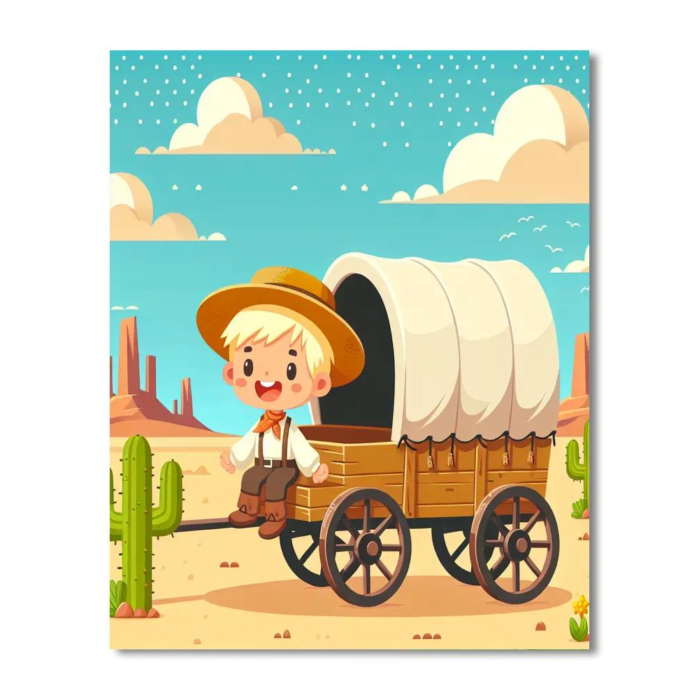 Wild West Pioneer Adventure DIY Paint By Numbers