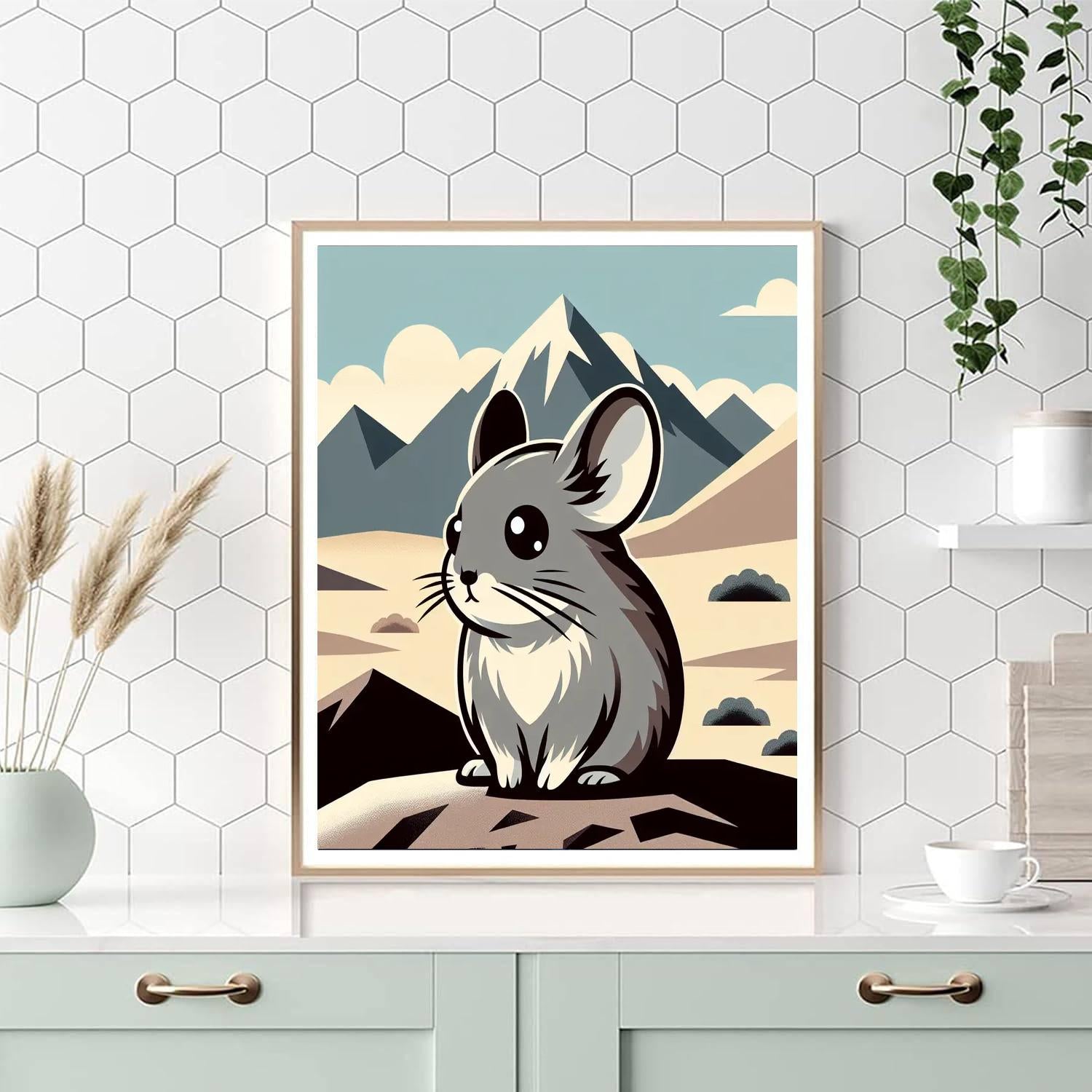 Pensive Pika Paint By Numbers Art