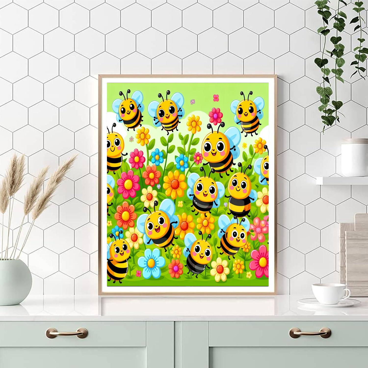 Happy Busy Bees Painting By Numbers Kit