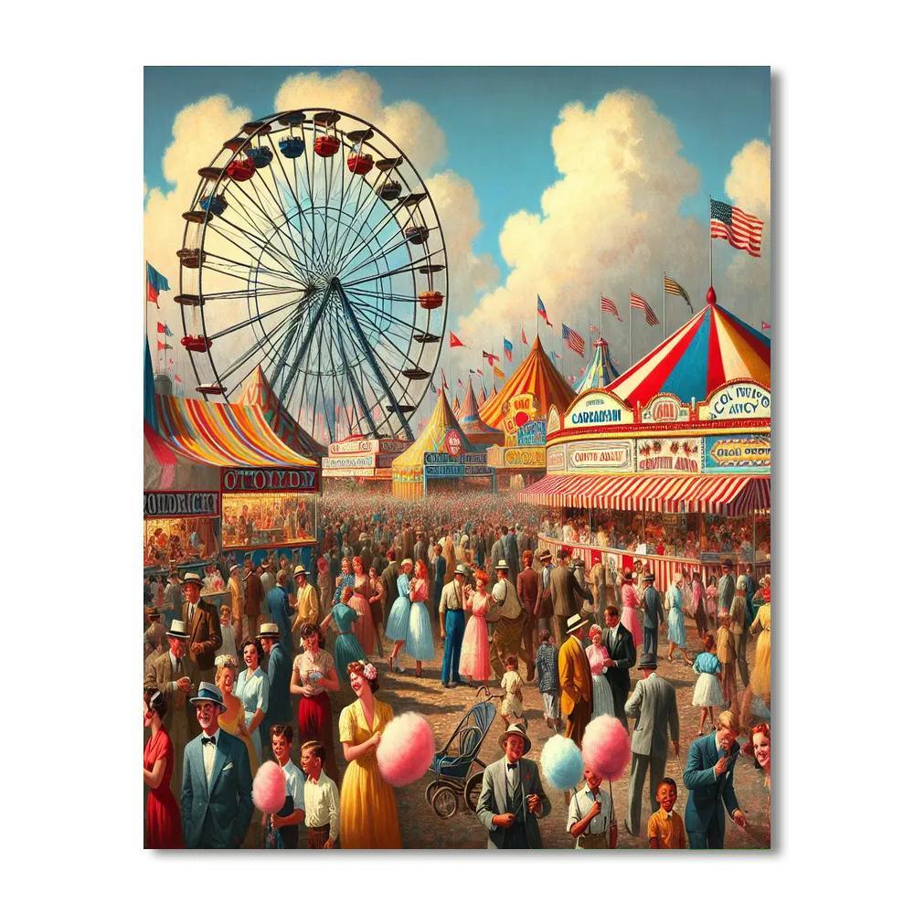 Vintage Carnival Delight Paint By Number