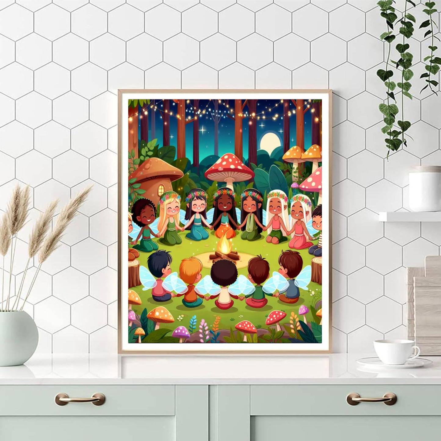 Enchanted Fairy Gathering Numbered Painting Kits