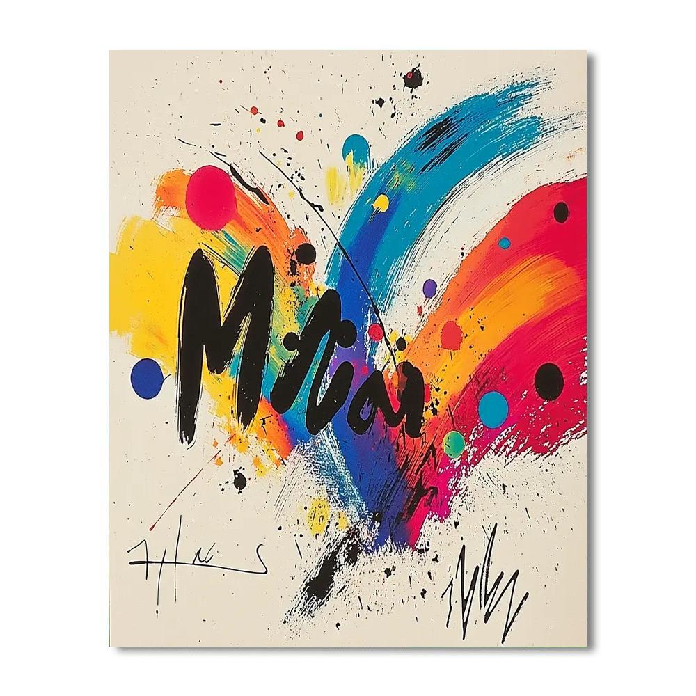 Joan Miró Inspired Joyful Crescendos  Paint By Color