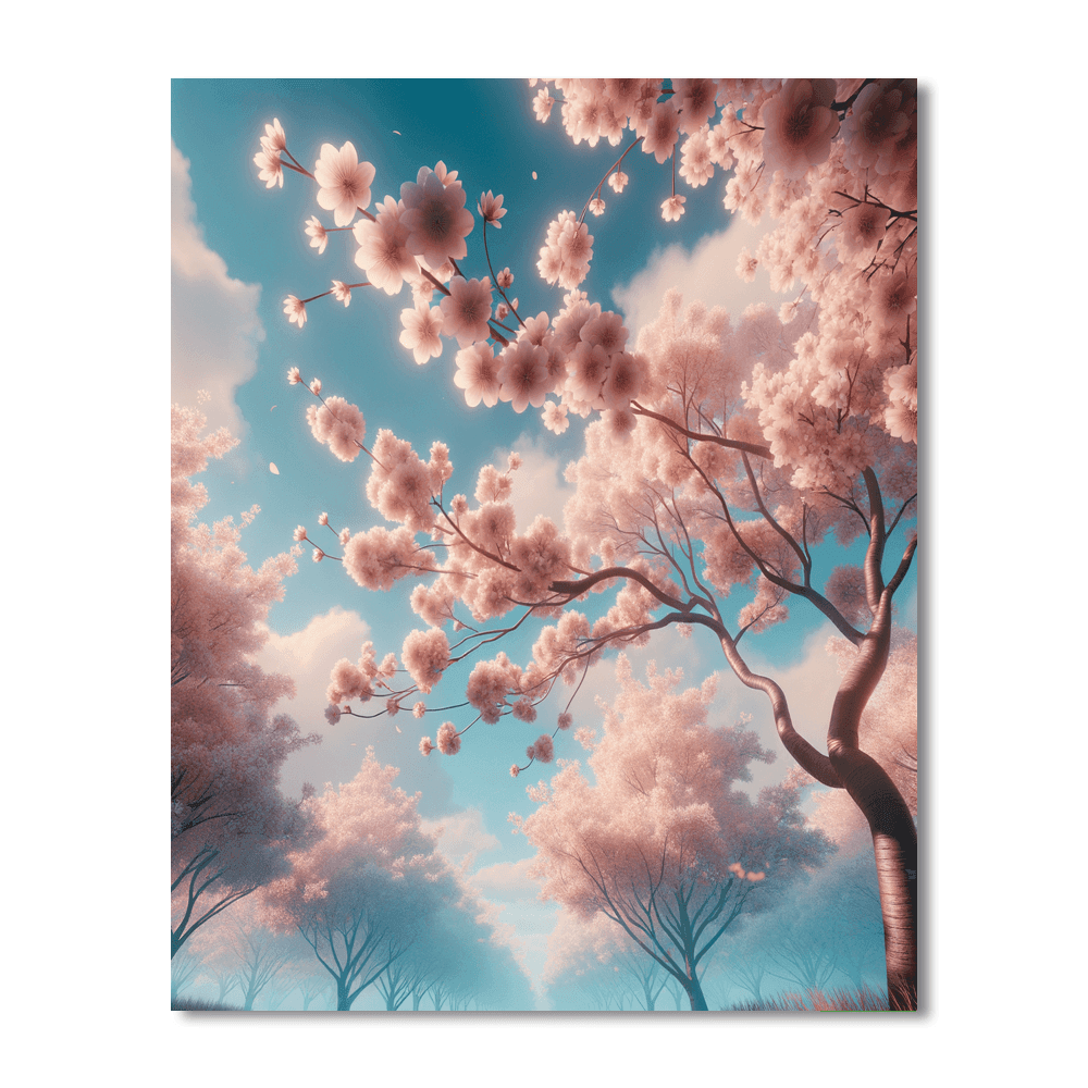 Peaceful Japanese Blossom Paint By Number