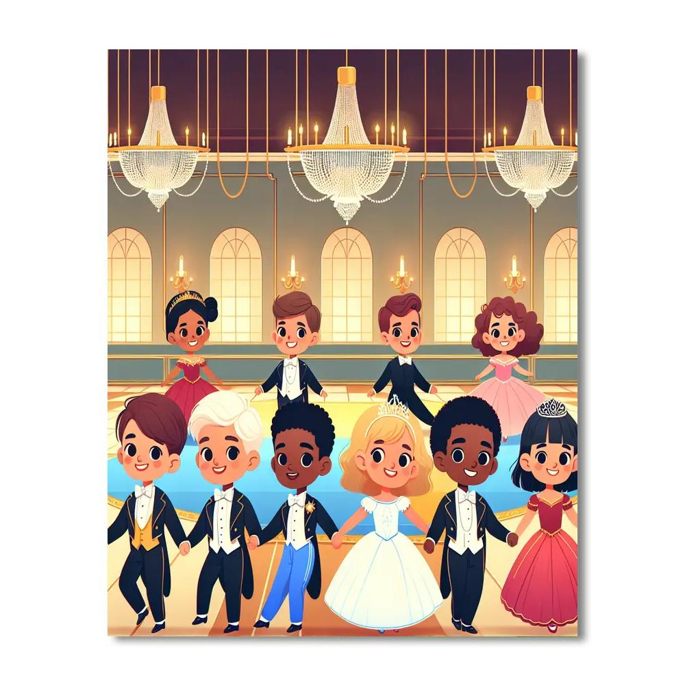 Royal Ballroom Dance Numbered Painting Kits