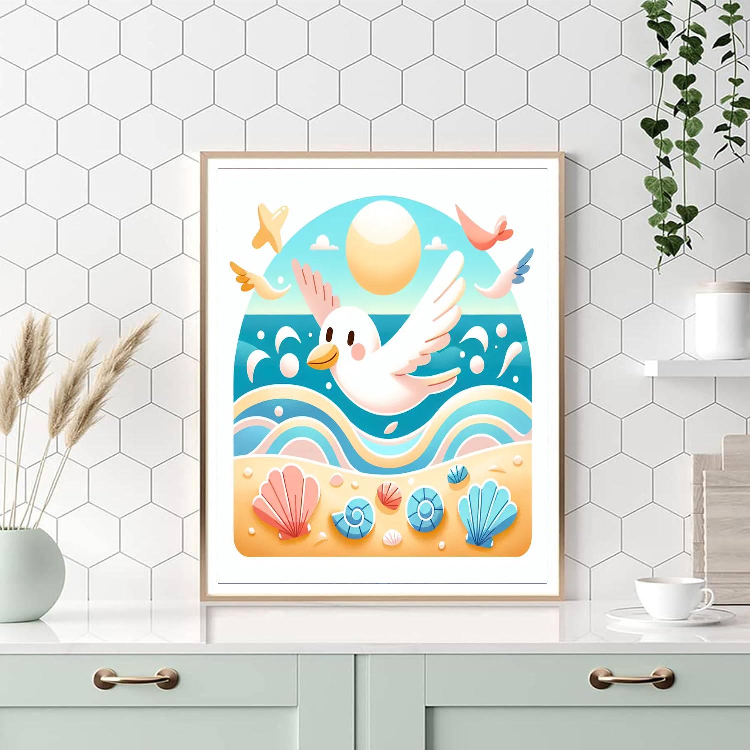 Sweet Seagull Numbered Painting Kits