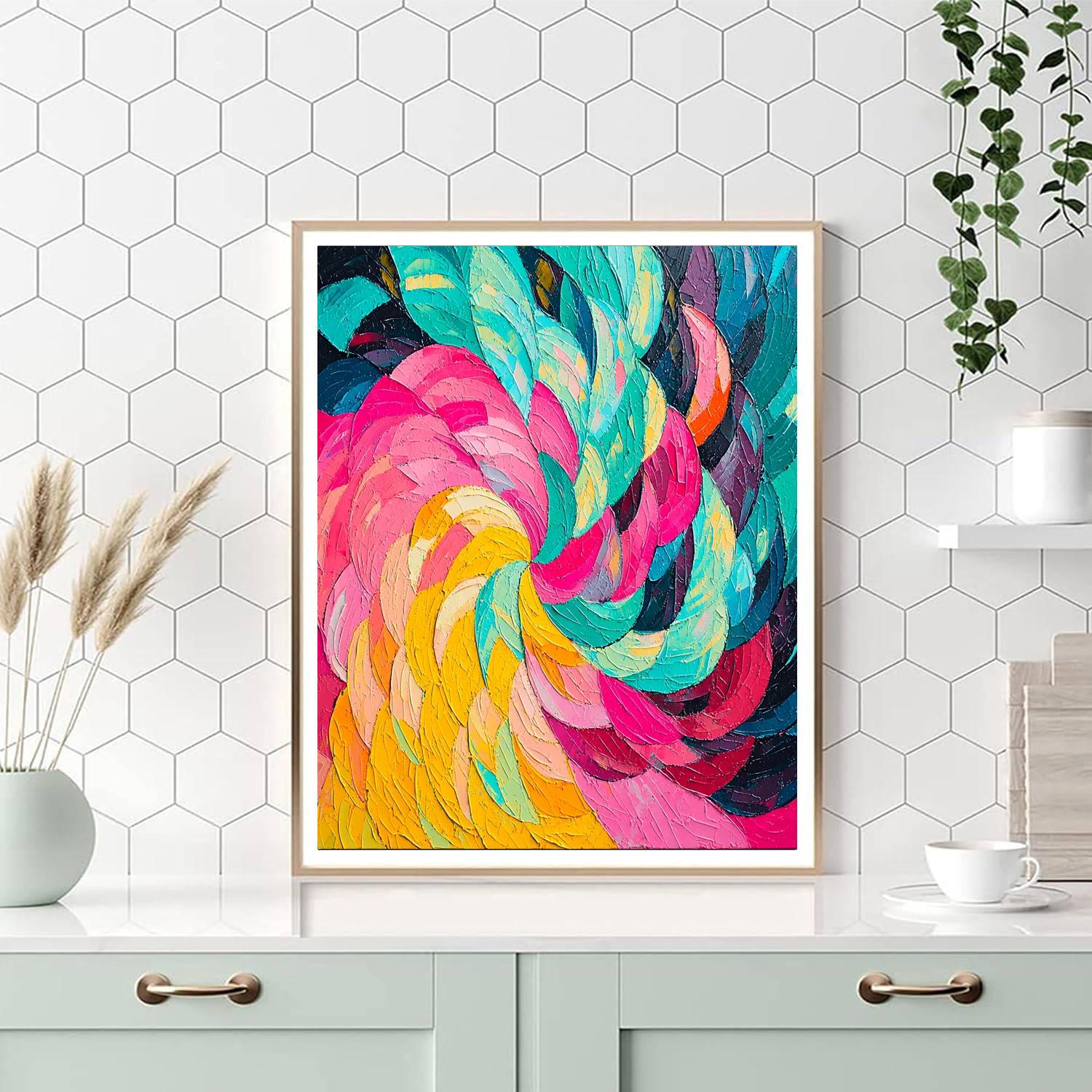 Georges Seurat Inspired Echoing Patterns  Paint By Numbers Art