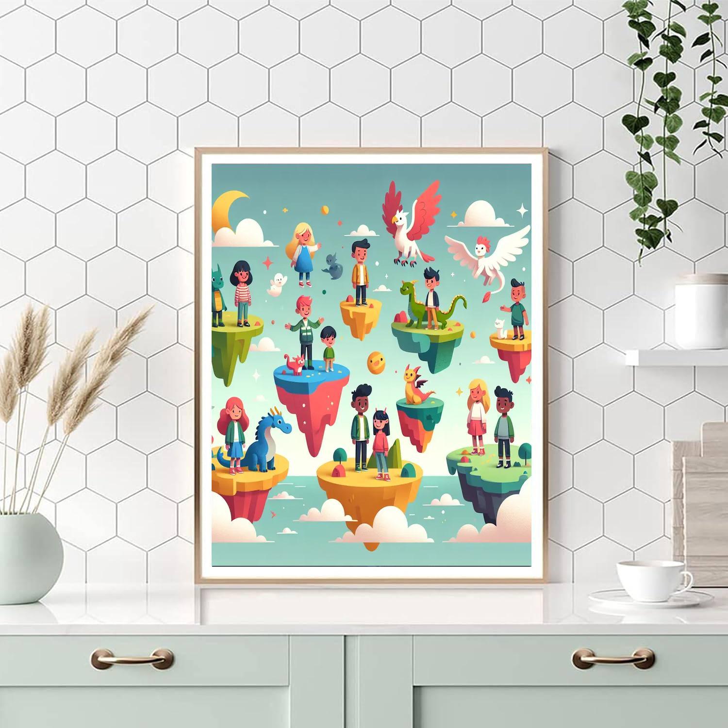 Sky Kingdom Adventure Paint By Color