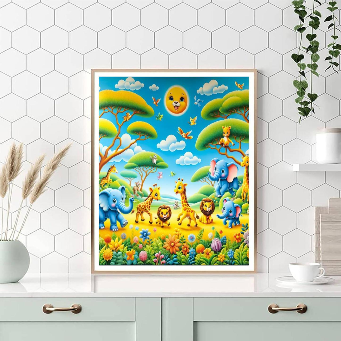 Animal Kingdom Wonders Number Painting