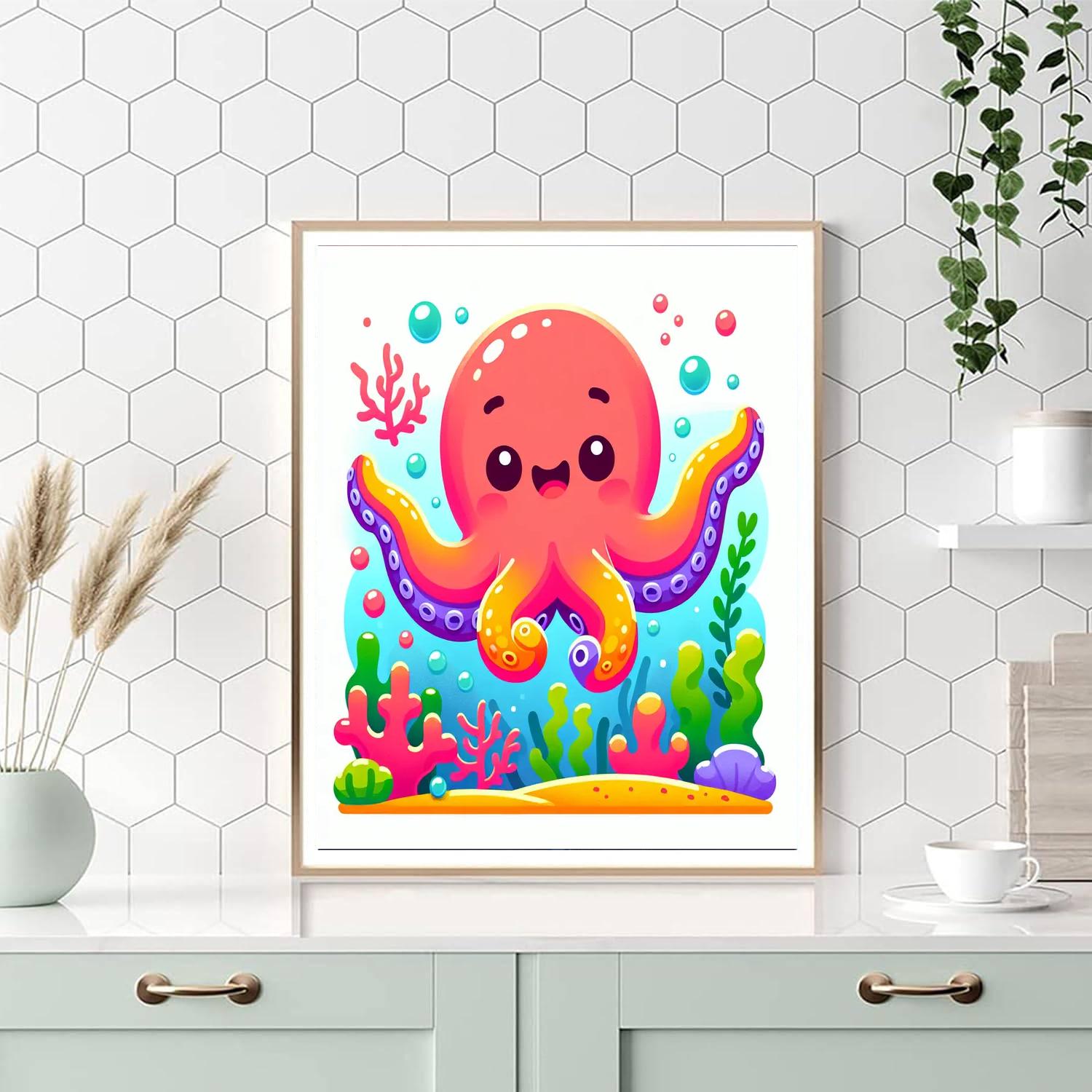 Giggles The Happy Octopus Numbered Painting Kits