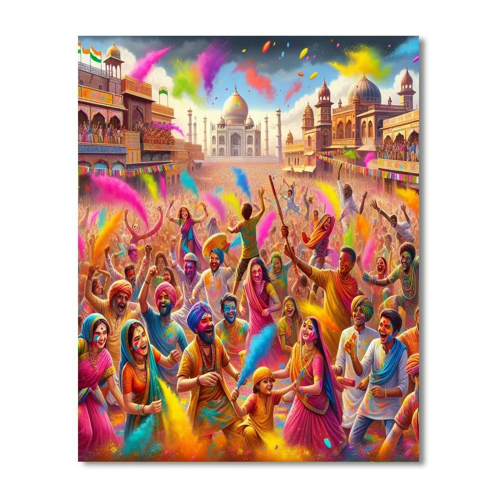 Holi Hai Festival - India Paint By Numbers