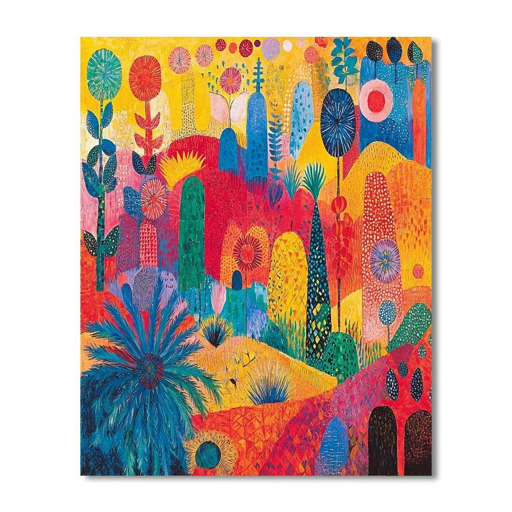 Paul Klee Inspired Vibrant Patterns  DIY Paint By Numbers