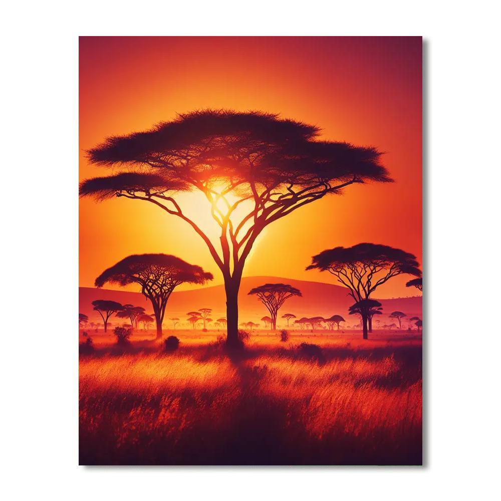 Sunset Savanna Serenade Paint By Numbers