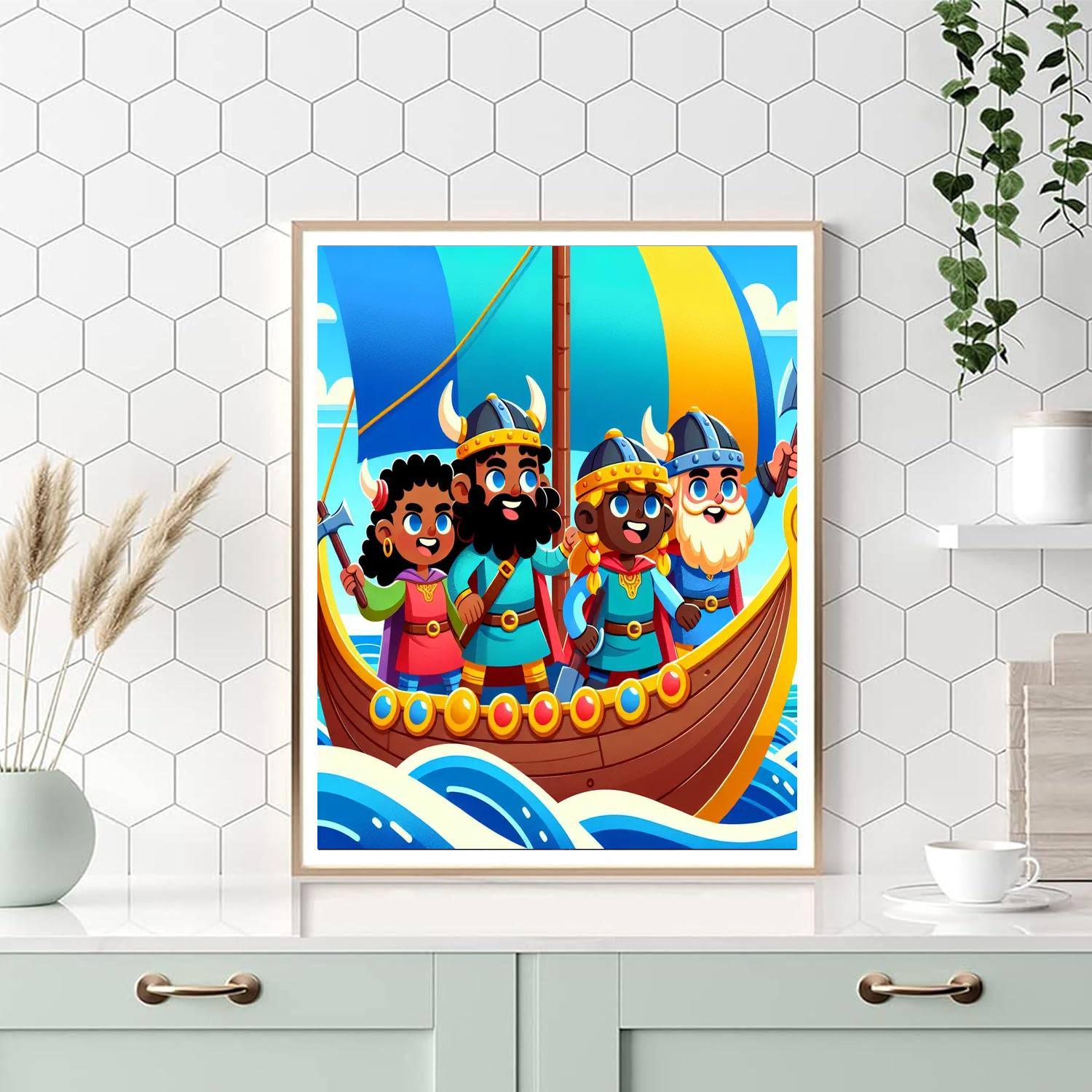 Viking Sea Adventure Paint By Numbers Art