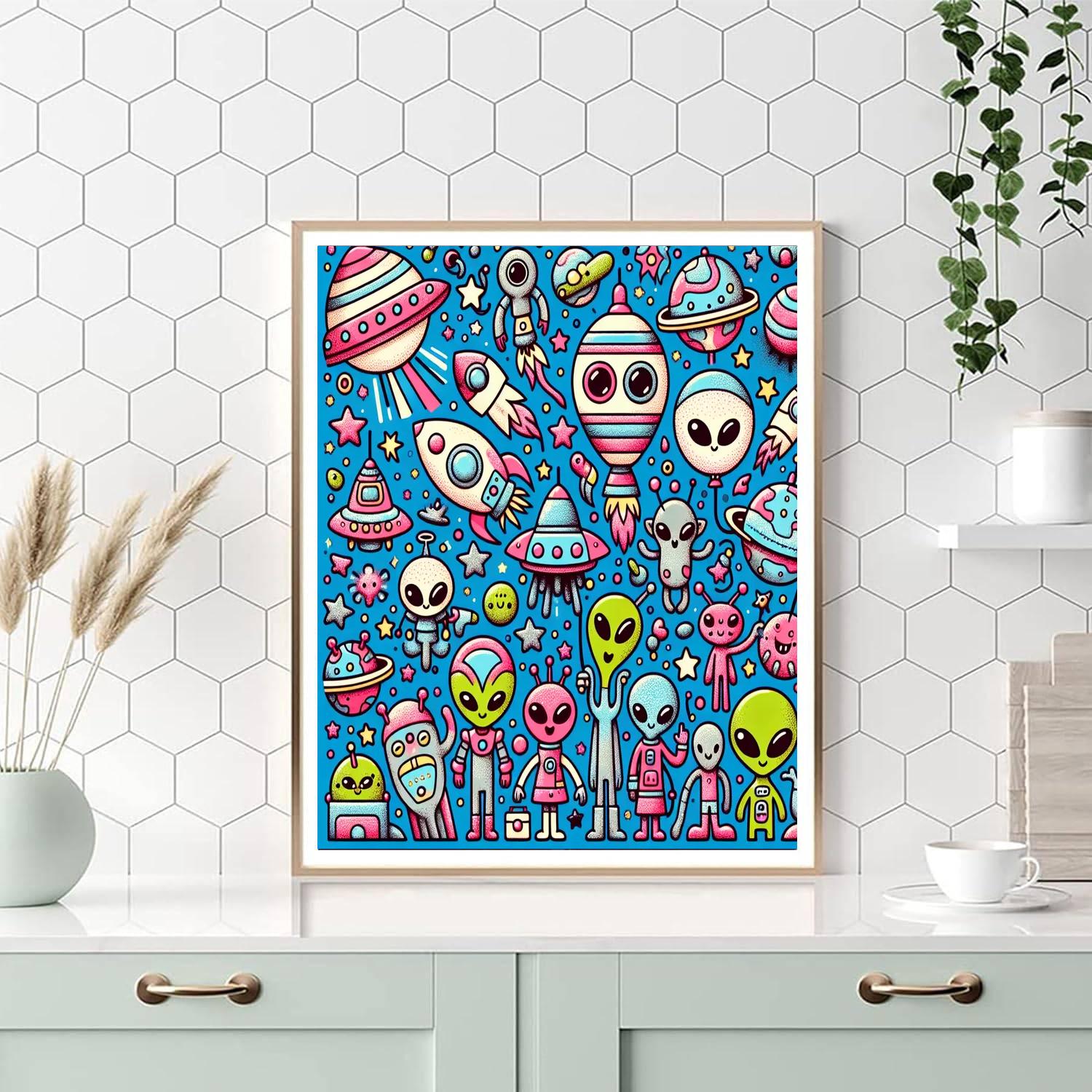 Intergalactic Adventure Party Painting Number Kit