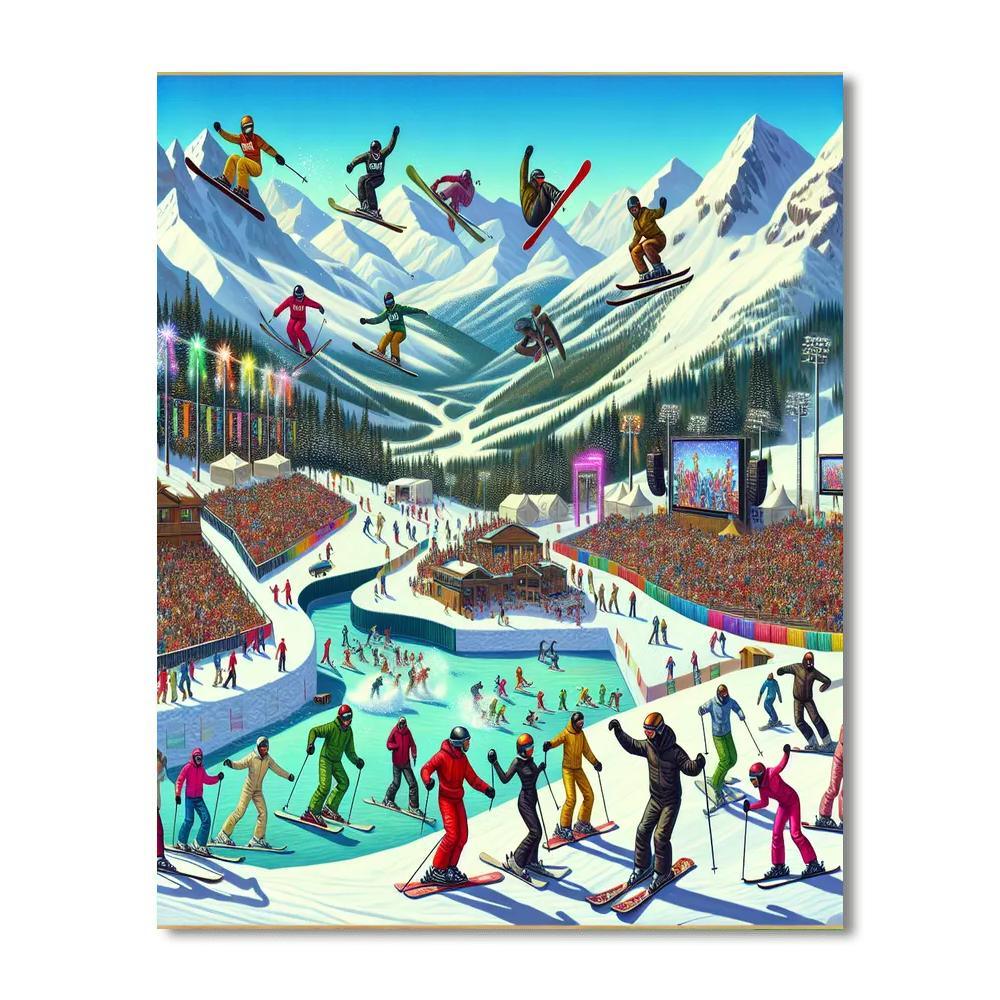 World Ski And Snowboard Festival - Canada Paint By Color