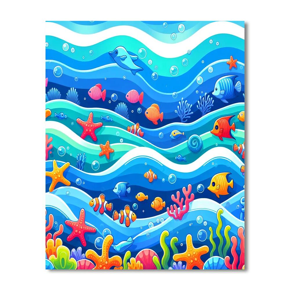 Ocean Wave Wonders Paint By Numbers Art
