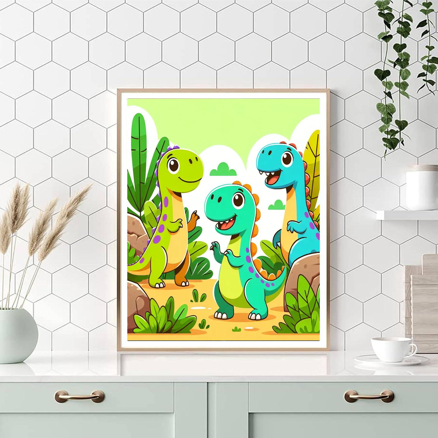 Dinosaur Detectives Paint By Numbers Art