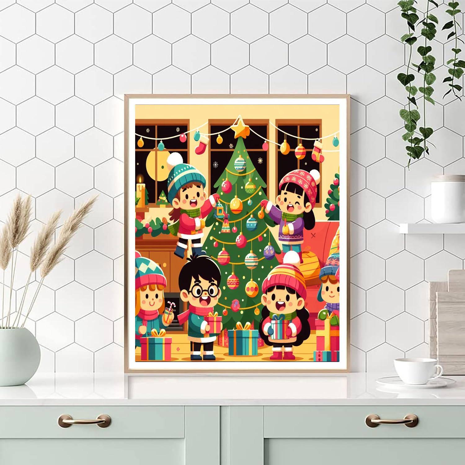 Lively Holiday Celebration Numbered Painting Kits