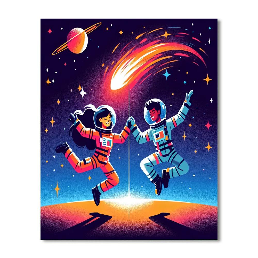 Starlit Galaxy Quest Number Painting