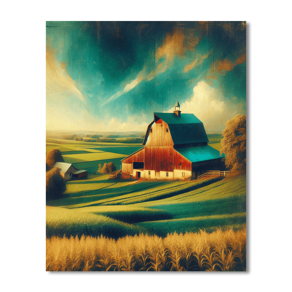 Rustic Farmstead Tranquility Paint By Color