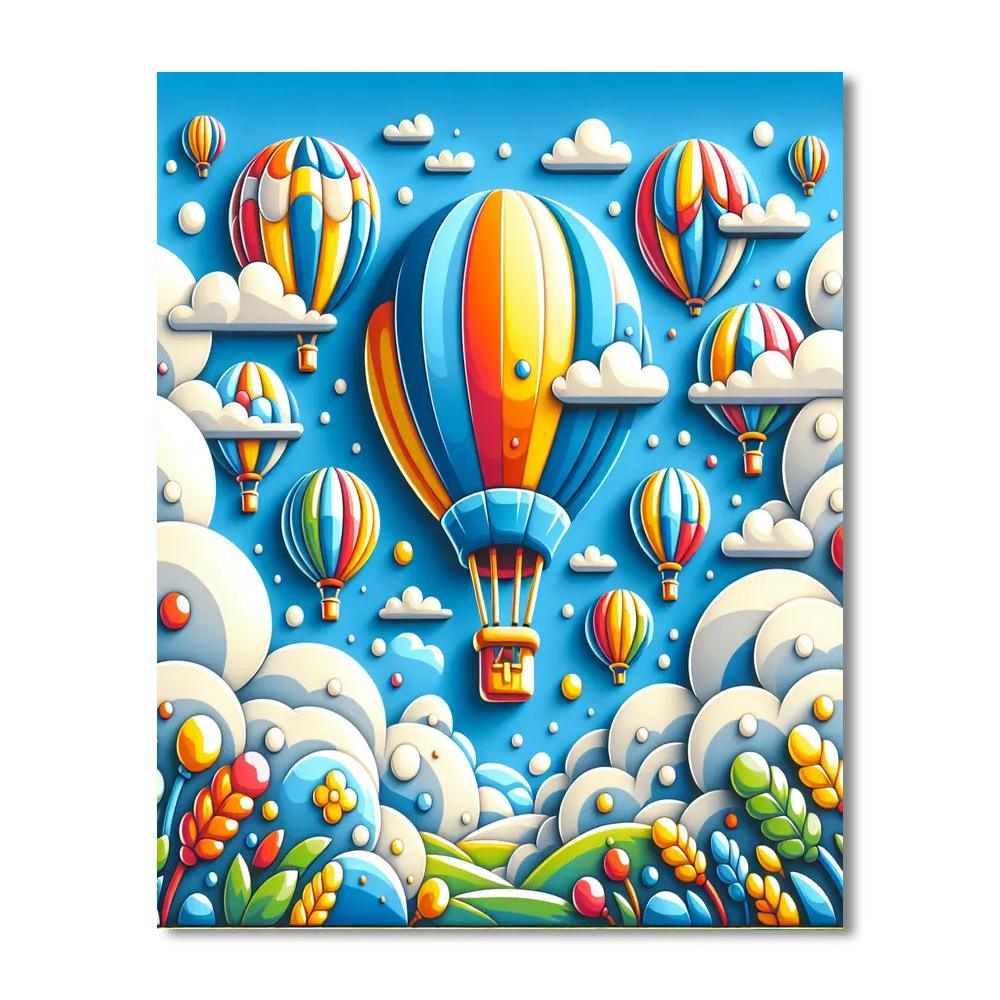 Fanciful Balloon Festival Paint By Color