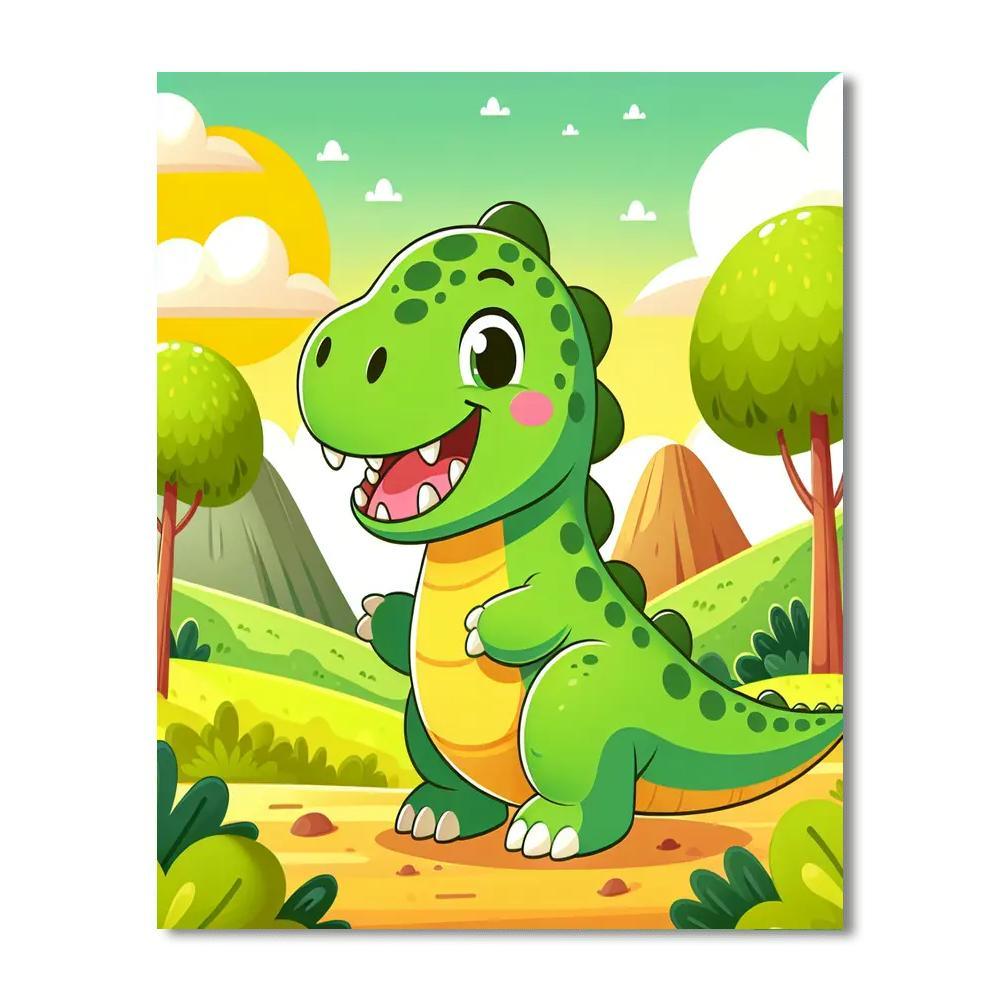 Merry Dinosaur Numbered Painting Kits