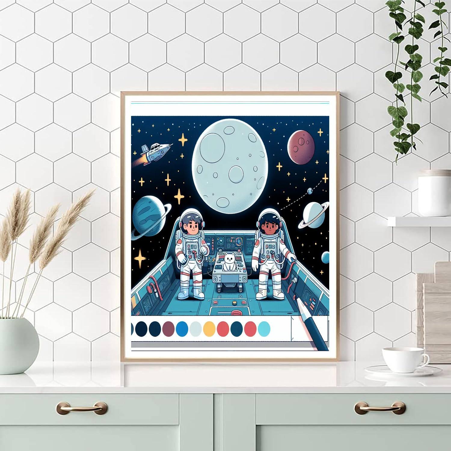 Space Rescue Adventure Painting By Numbers Kit
