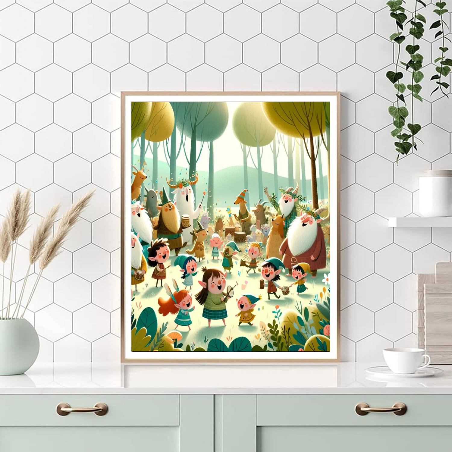 Forest Folklore Festival Paint By Numbers Art