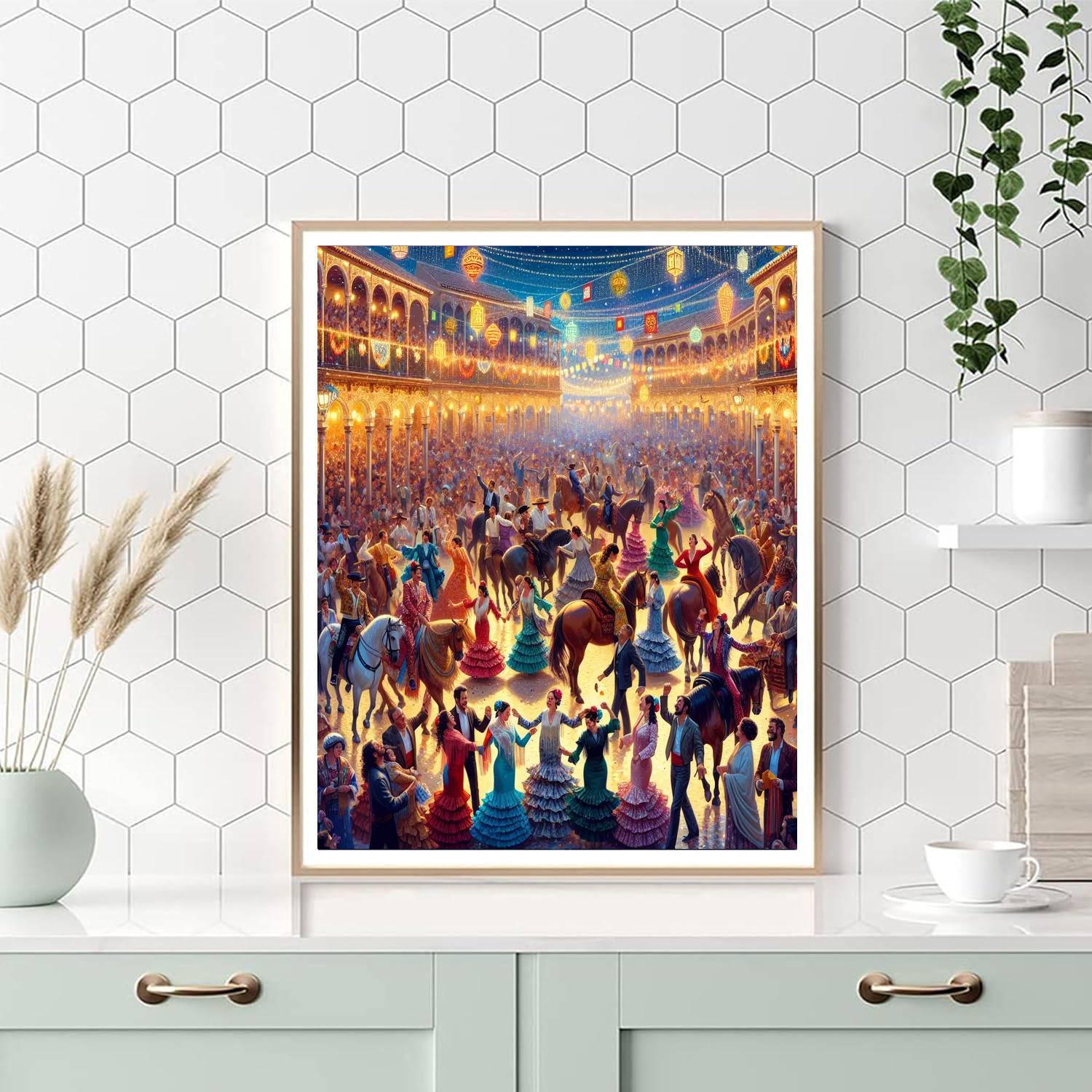 Feria De Abril (april Fair) Paint By Color