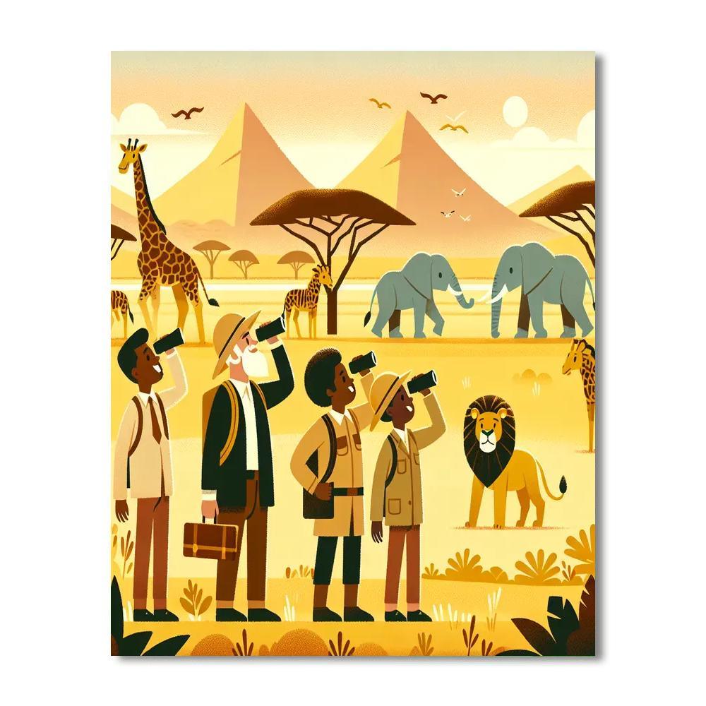Adventure On Safari DIY Paint By Numbers