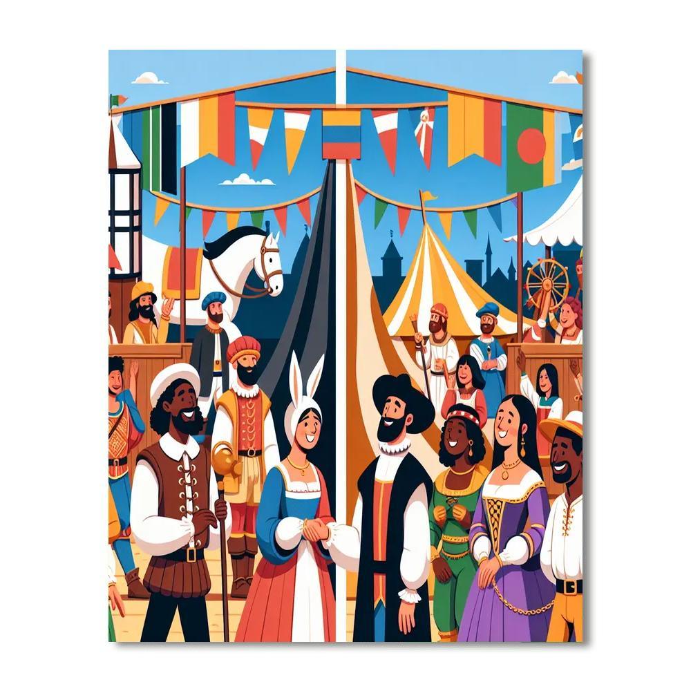 Renaissance Fair Revelry Paint By Numbers