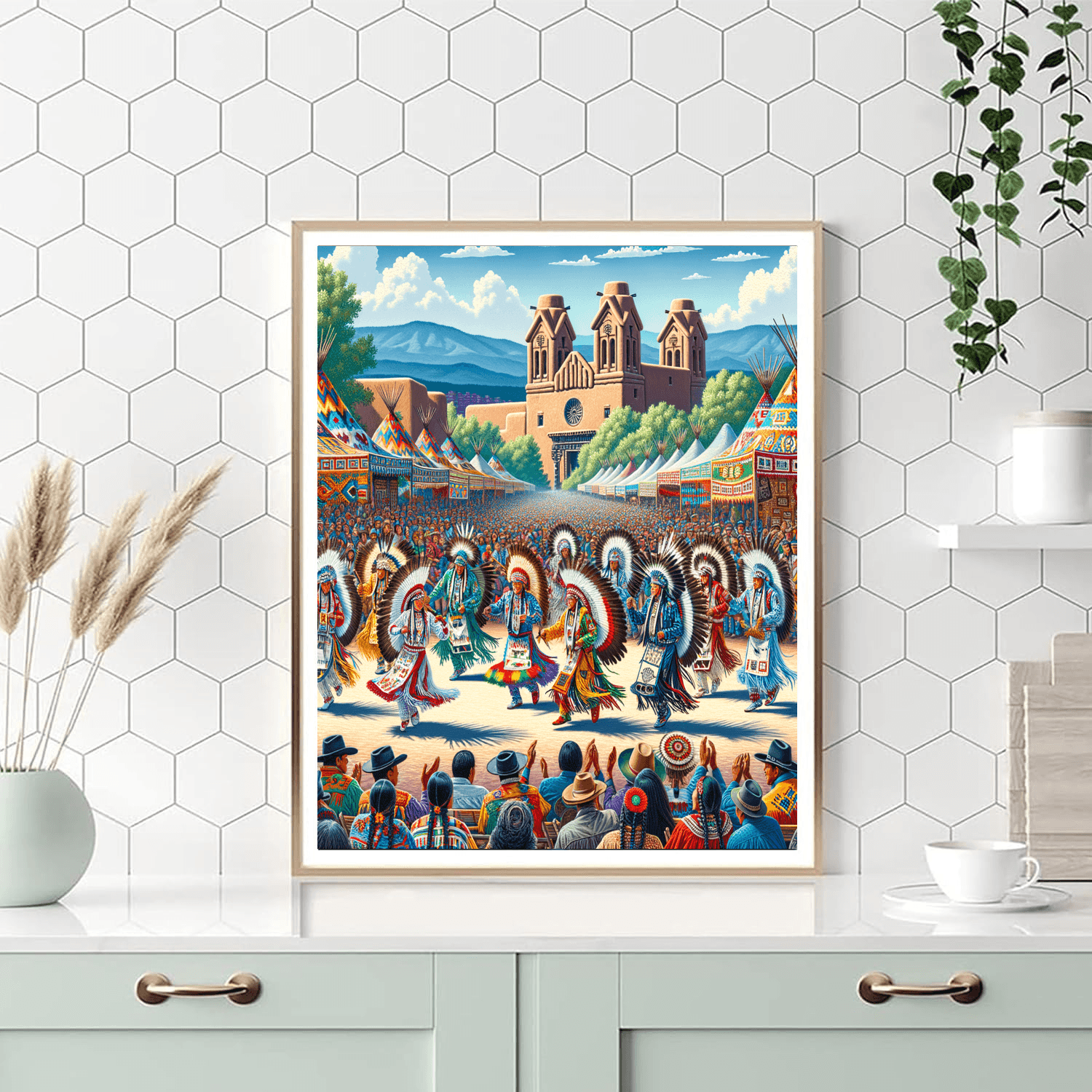 The Taos Pueblo Powwow Paint By Color