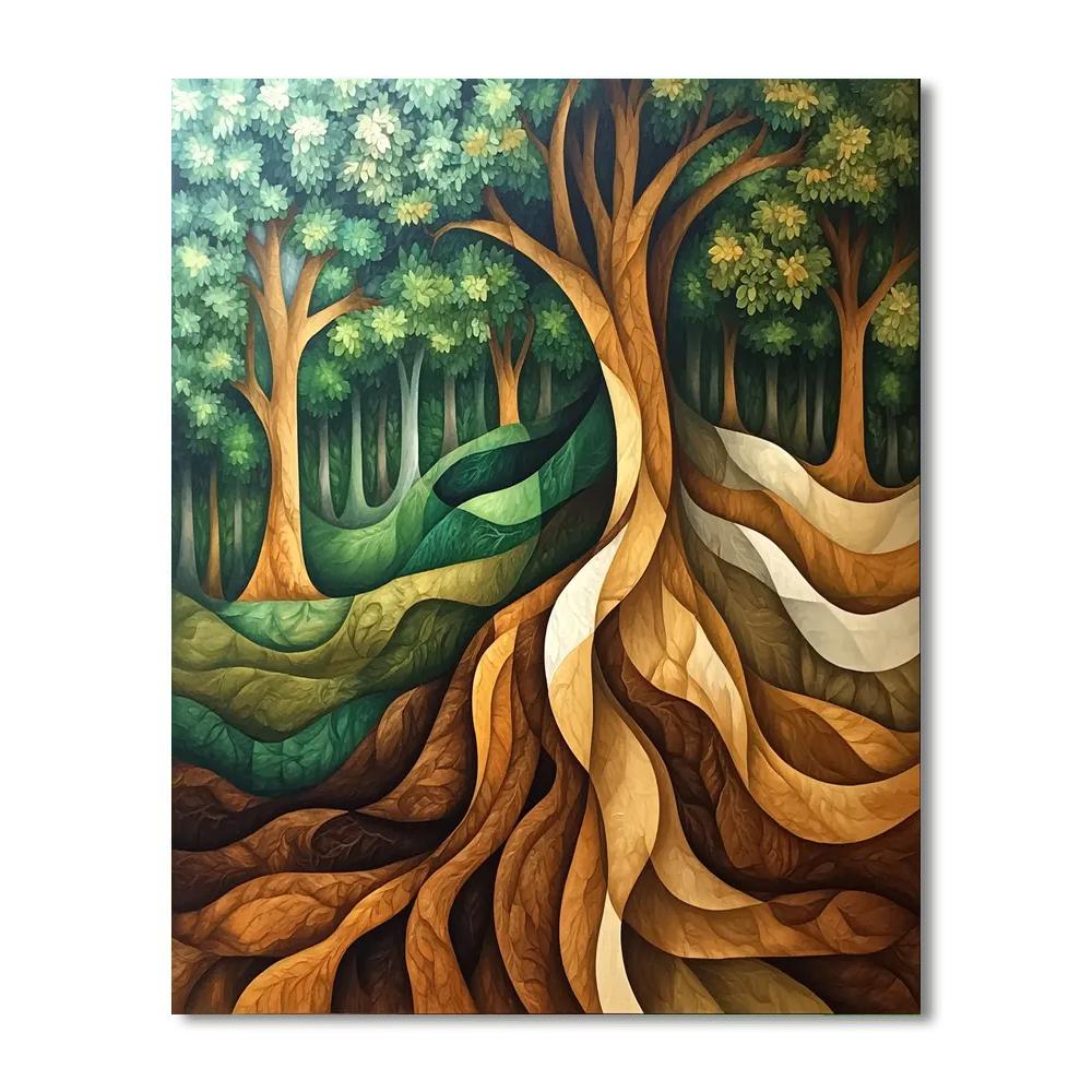 Frida Kahlo Inspired Resilient Roots  Numbered Painting Kits