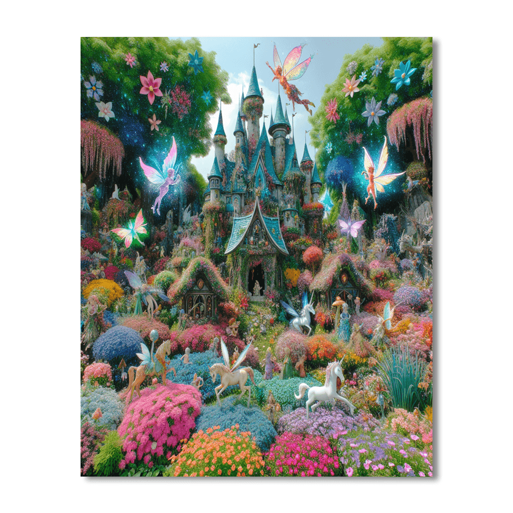 Lively Fairytale Castle DIY Paint By Numbers