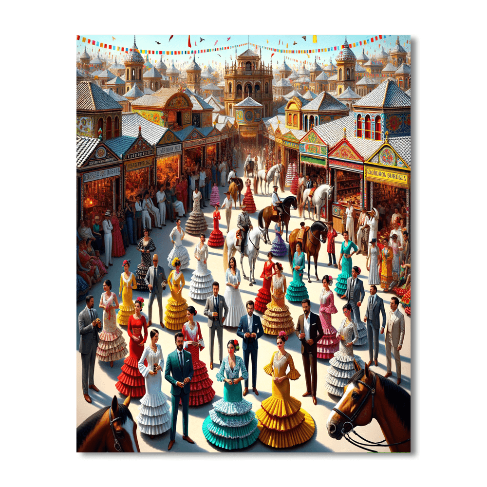 Seville April Fair - Spain Numbered Painting Kits
