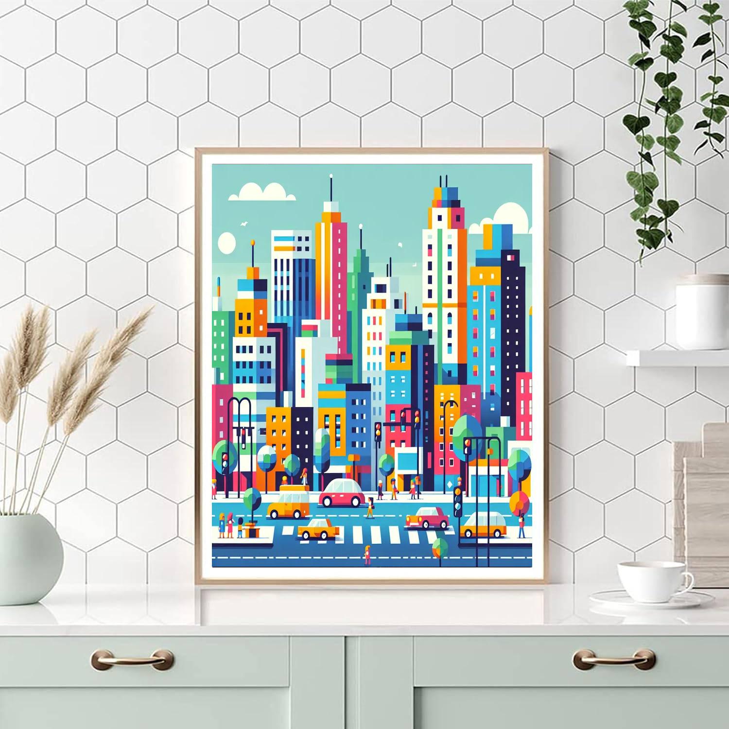 Cityscape Dream Paint By Numbers Art